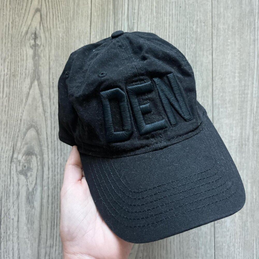 Black Denver DEN baseball cap hat // Washed and clean :)